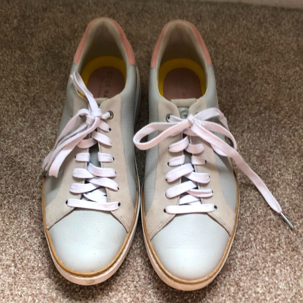 Cole Haan Grey Sneakers with Pink detail